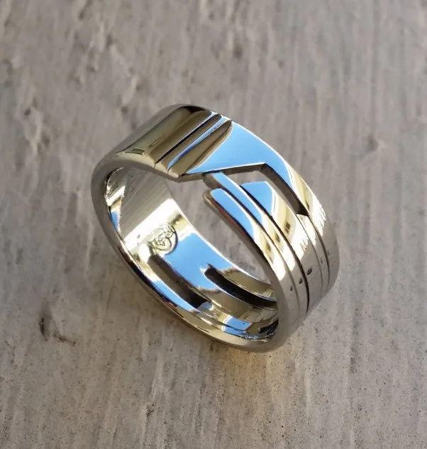 02 "STANCHION" handmade stainless steel ring (not casted)