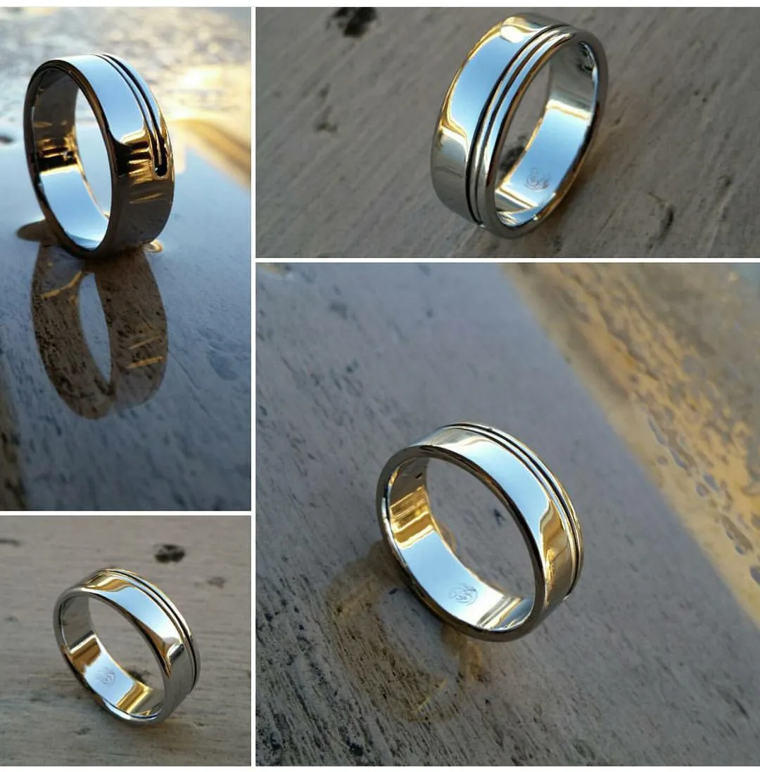 09 "EQUIPOISE" handmade stainless steel ring (not casted) hypoallergenic wedding band mens rings