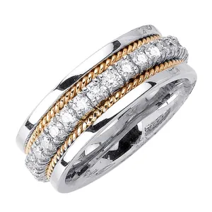 1.00ct 14K or 18K Two-Tone Gold Diamond Ring