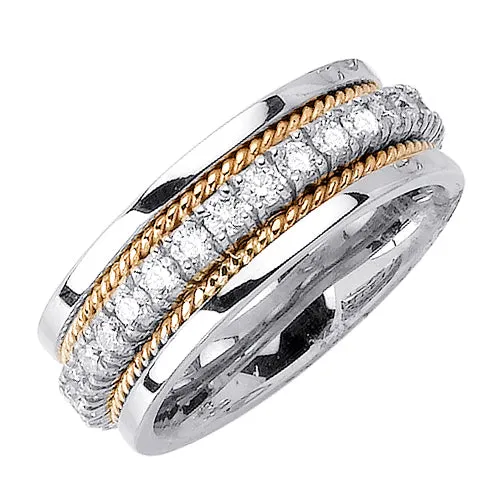 1.00ct 14K or 18K Two-Tone Gold Diamond Ring
