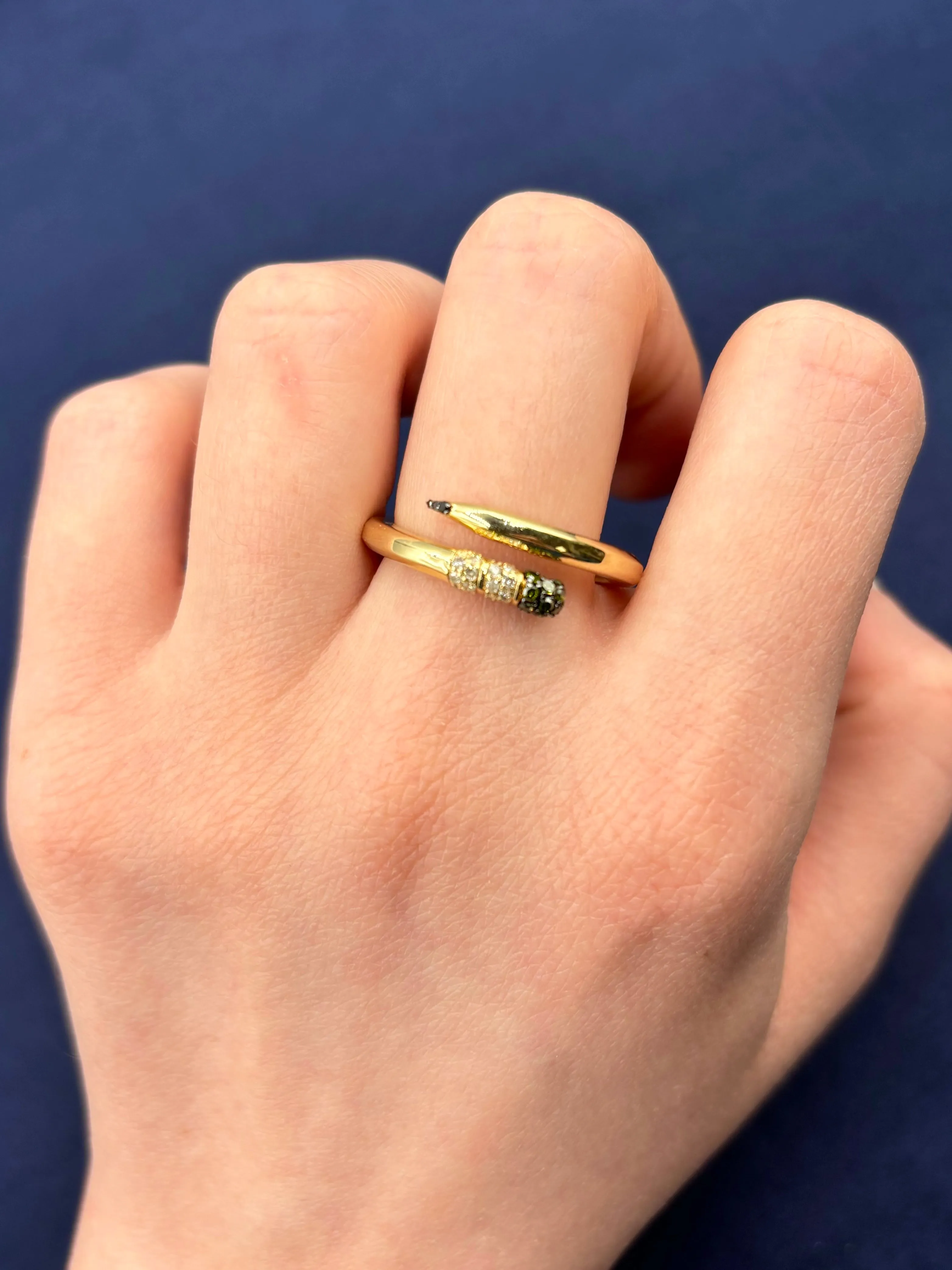 10K Custom Diamond Pencil Rings