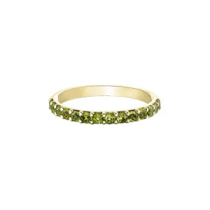 10K Yellow Gold (August) Birthstone Peridot Stackable Band