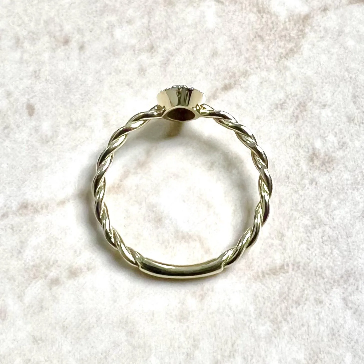 14 Karat Yellow Gold Cluster Diamond Ring