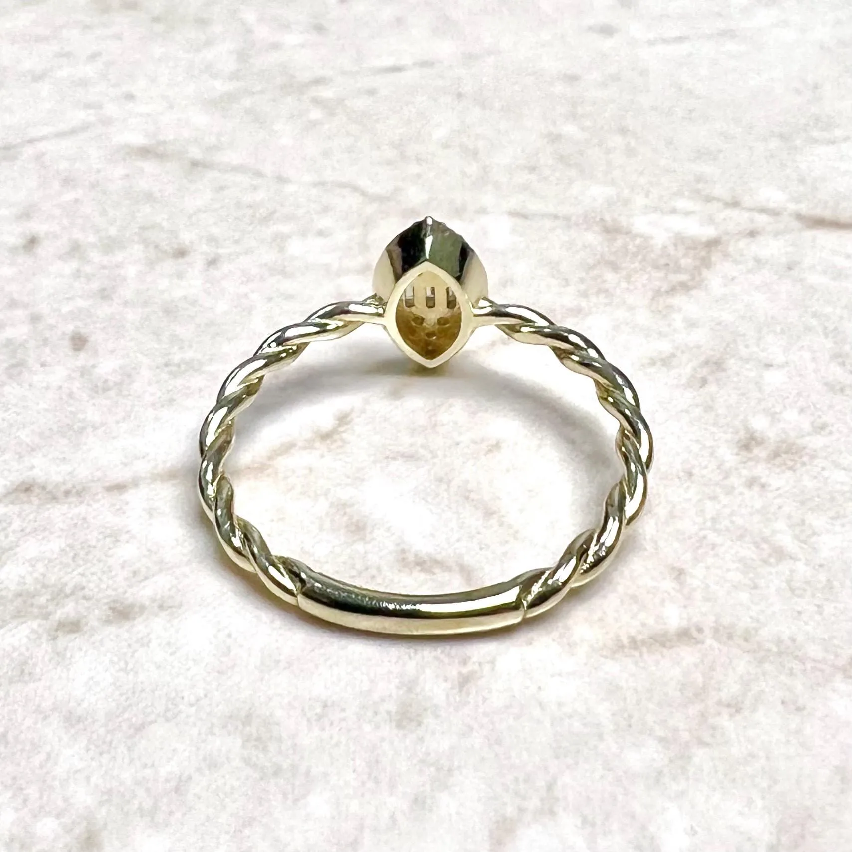 14 Karat Yellow Gold Cluster Diamond Ring