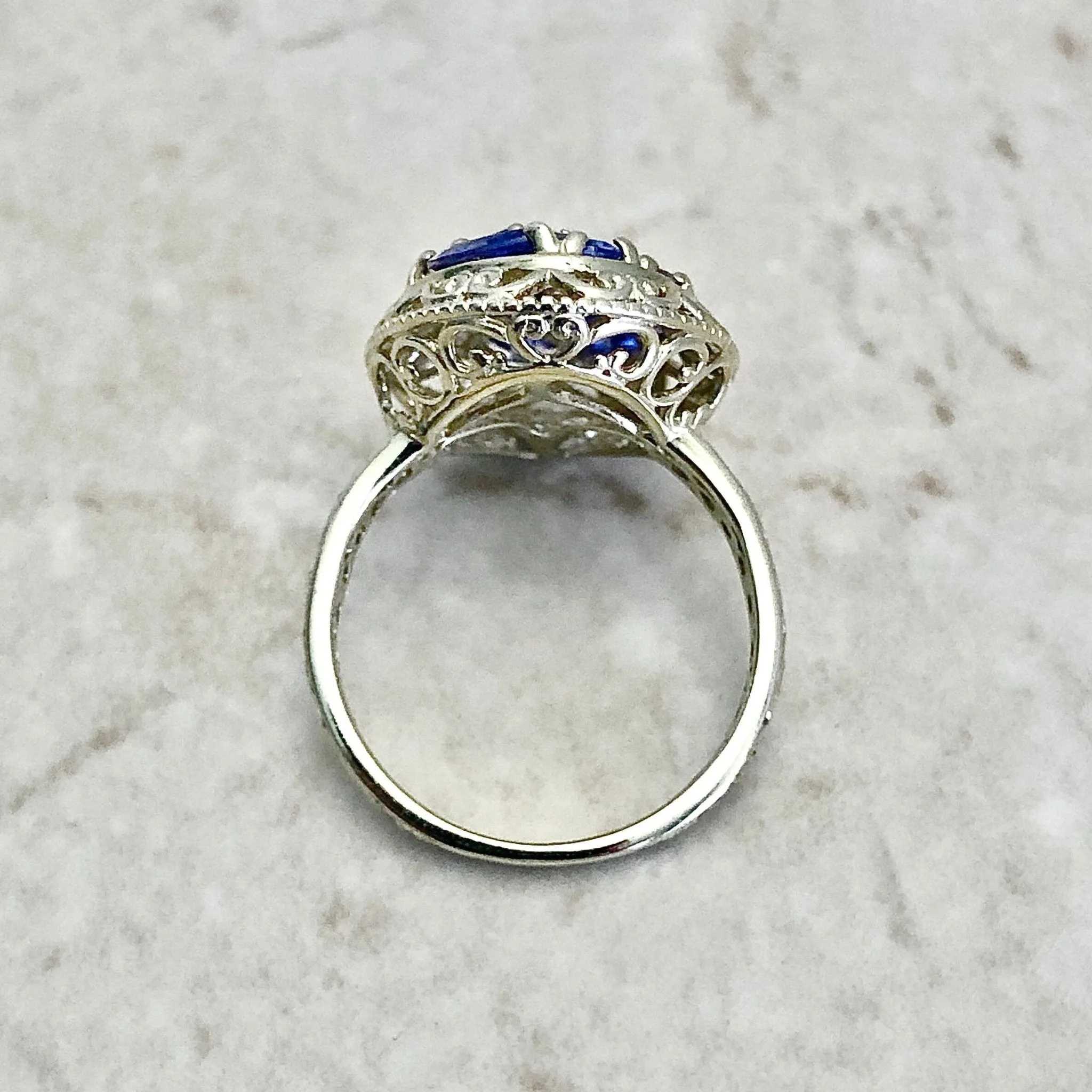 14 Karat Yellow Gold Tanzanite Cocktail Ring