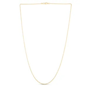14K Gold 1.2mm Round Wheat Chain