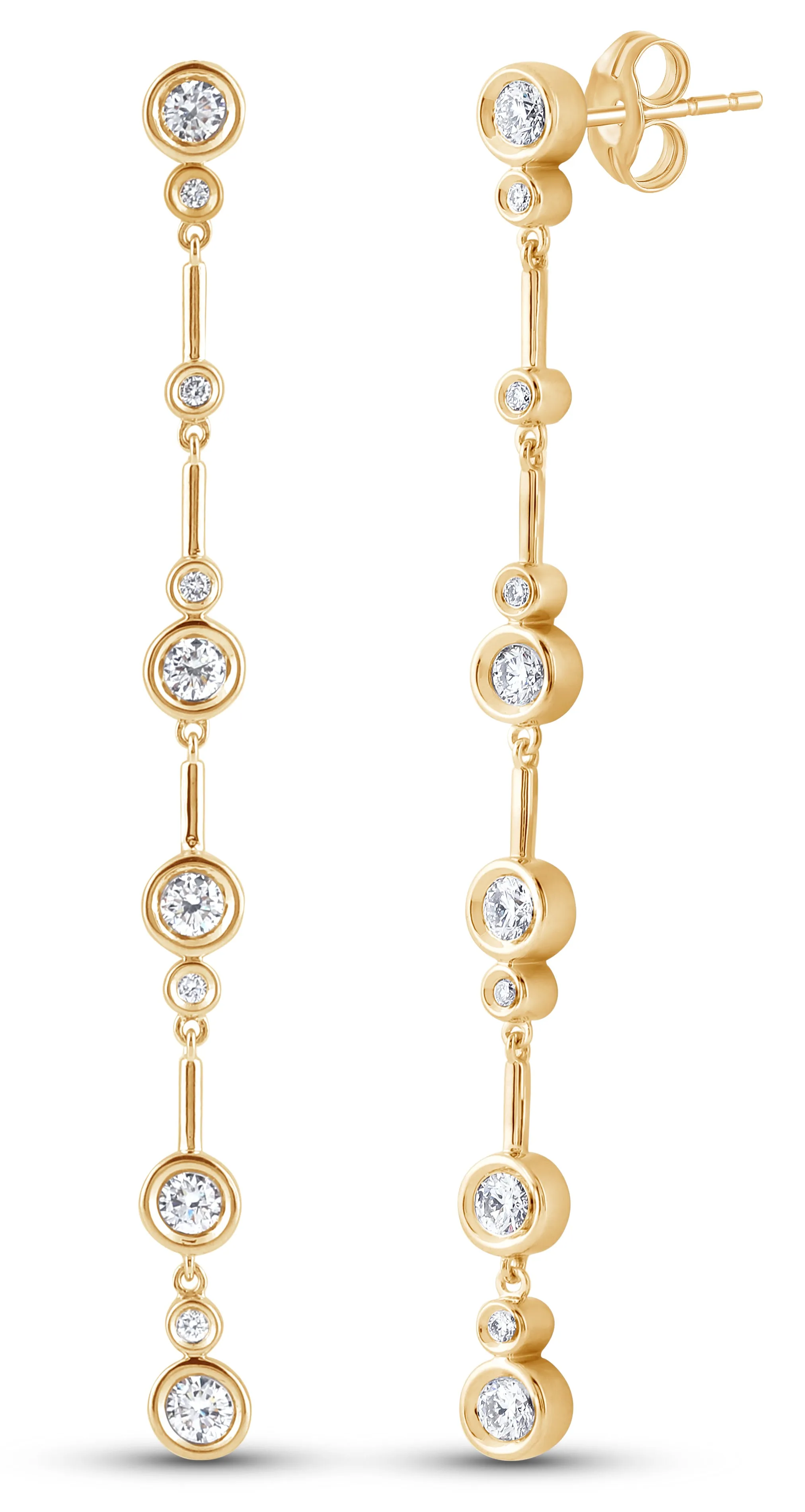 14K Gold & 1.0 TCW Lab-Grown Diamond Drop Earrings