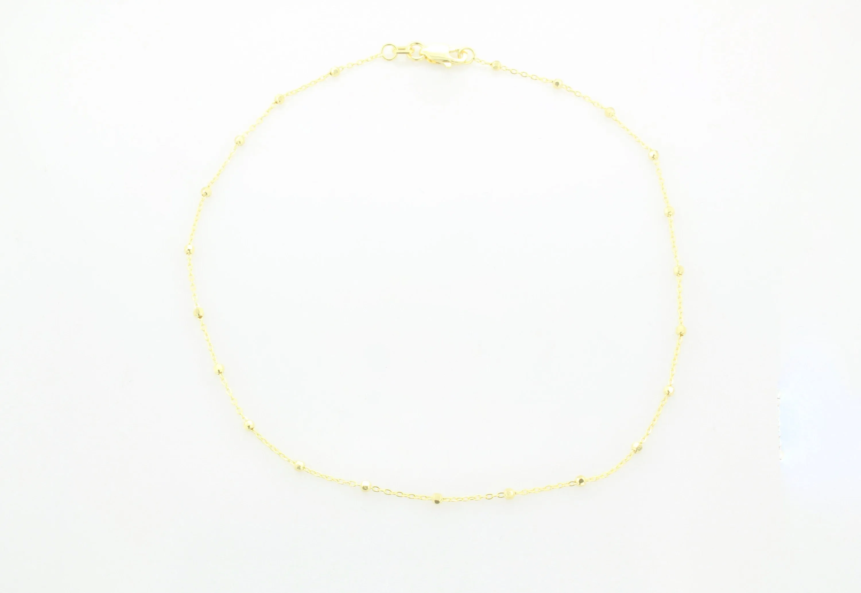 14K Gold Ball & Chain Anklet