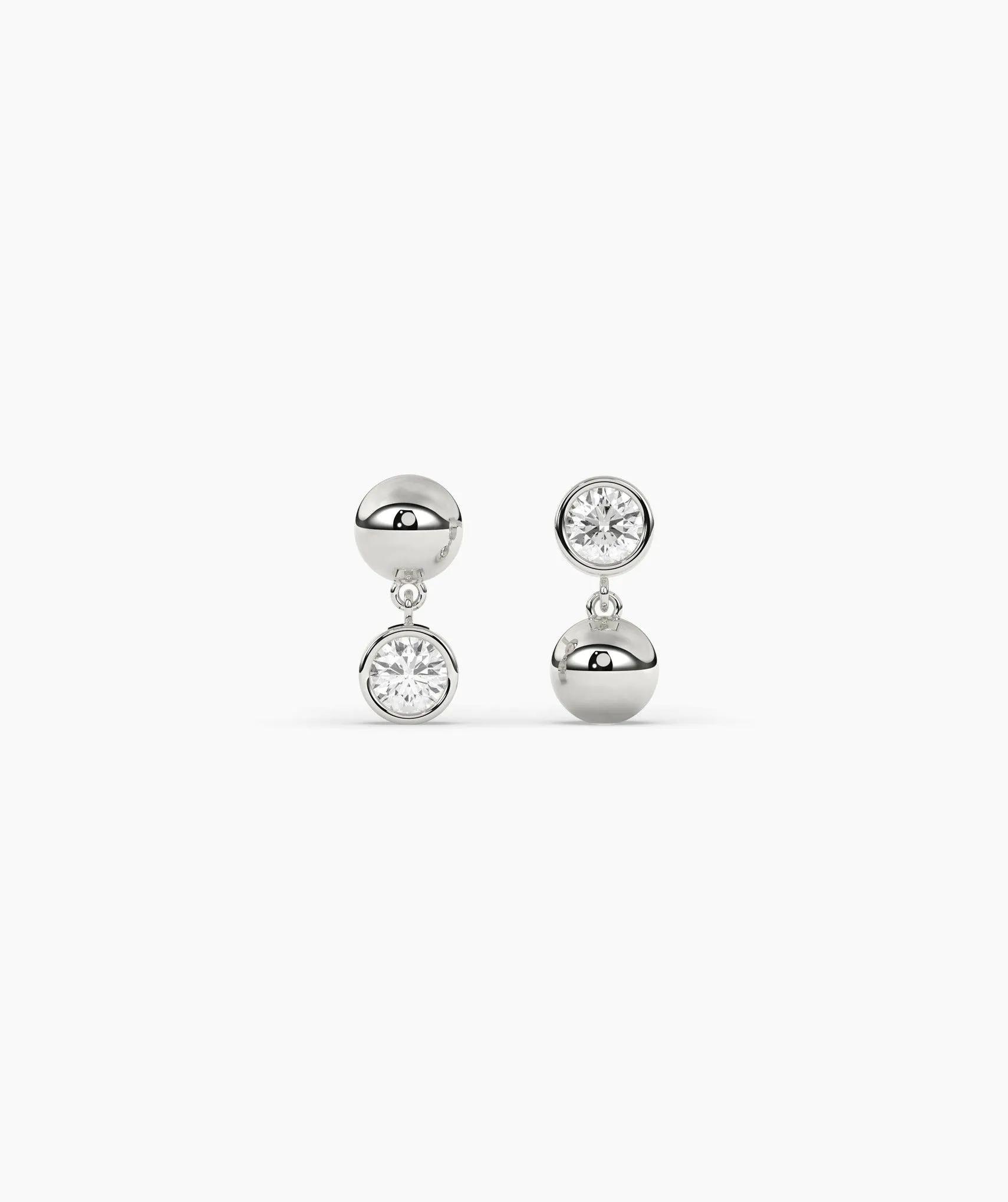 14K Gold Diamond Drop Earrings