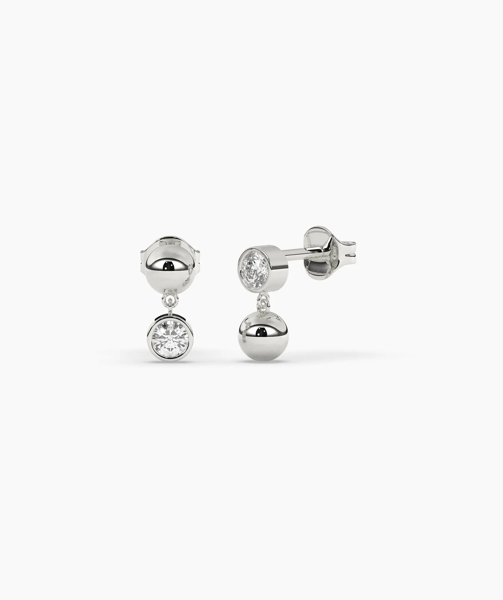 14K Gold Diamond Drop Earrings