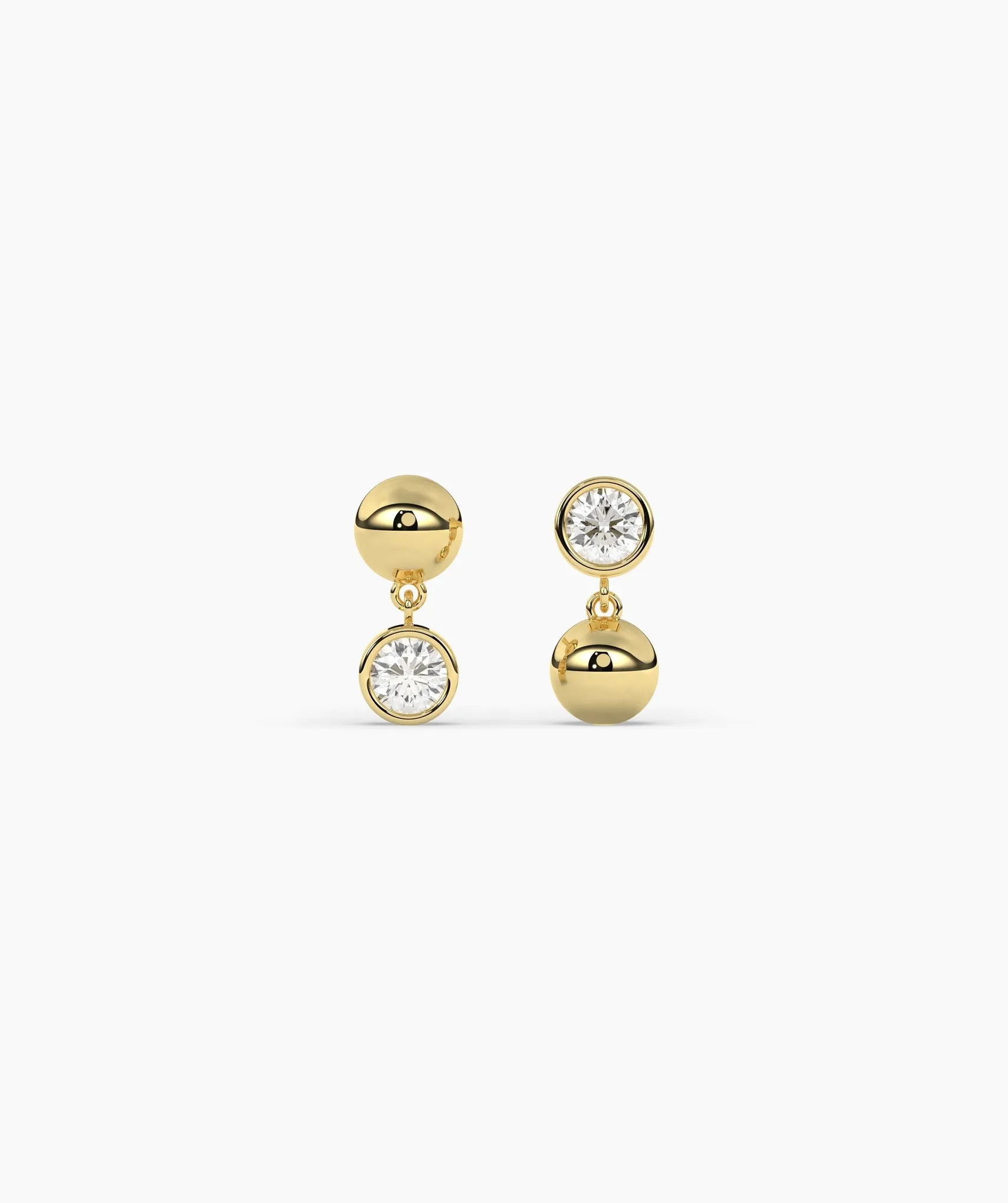 14K Gold Diamond Drop Earrings