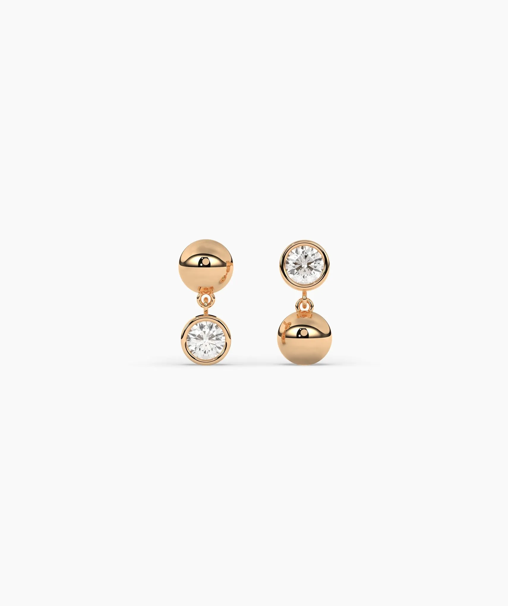 14K Gold Diamond Drop Earrings