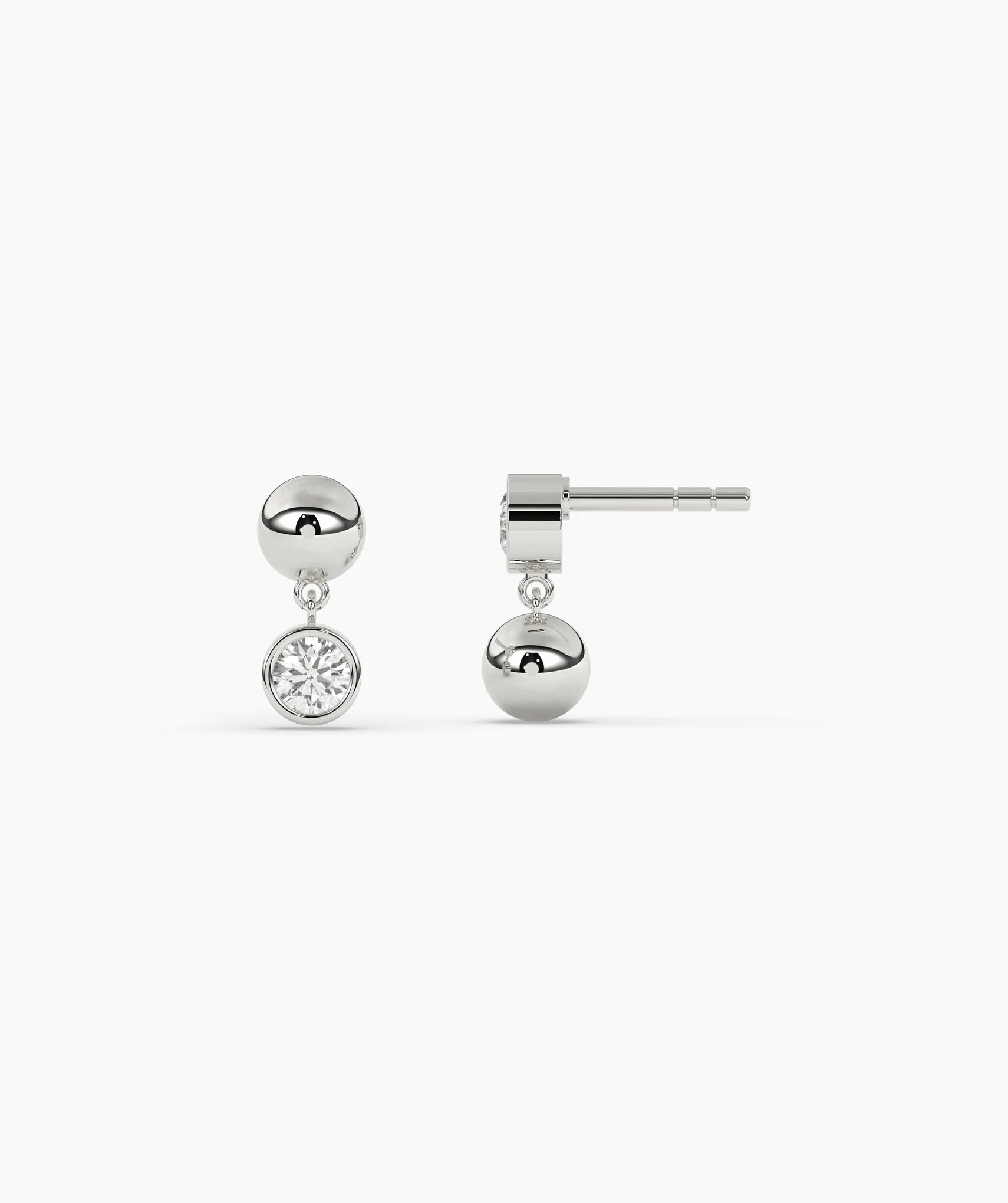 14K Gold Diamond Drop Earrings