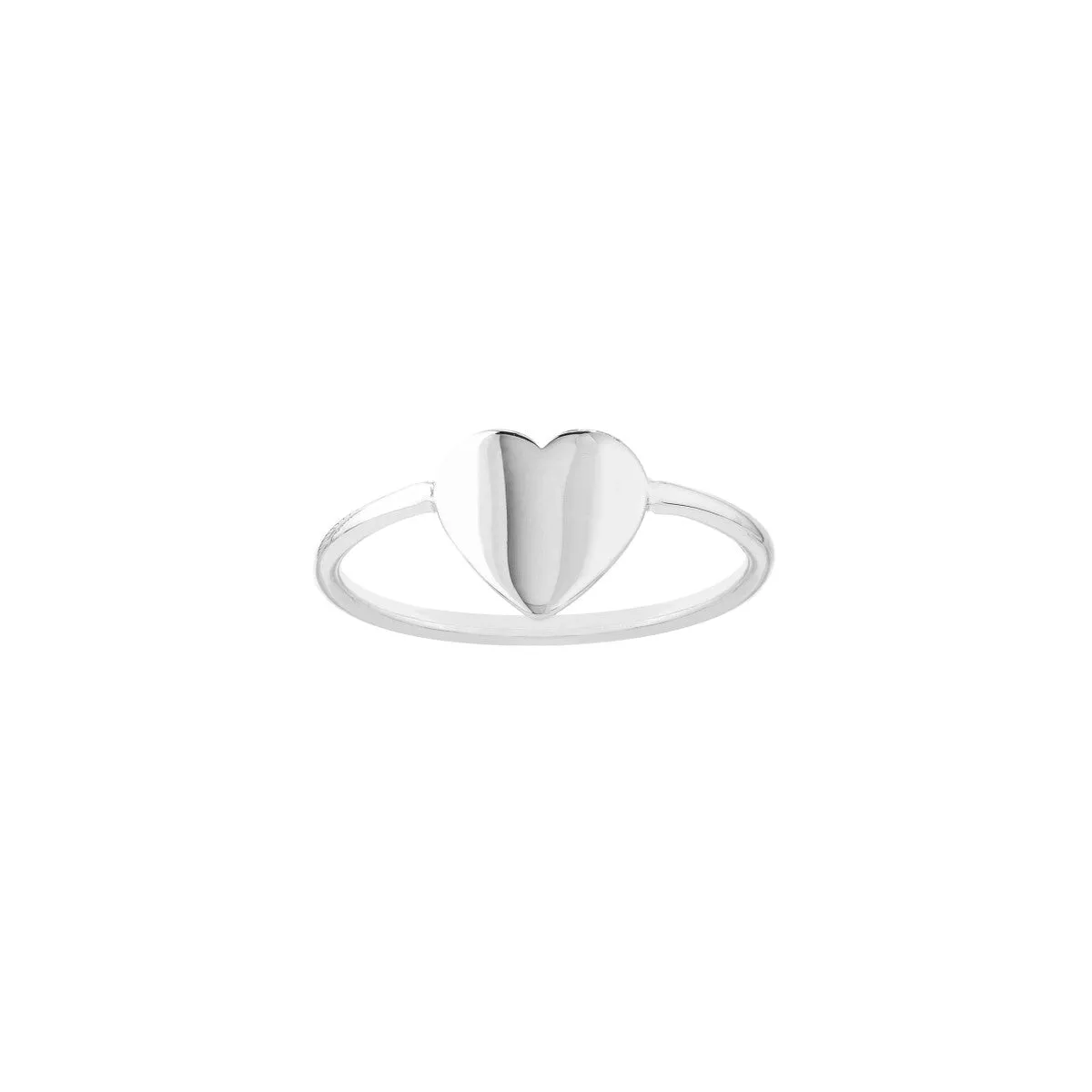 14k Gold Engravable Heart Ring