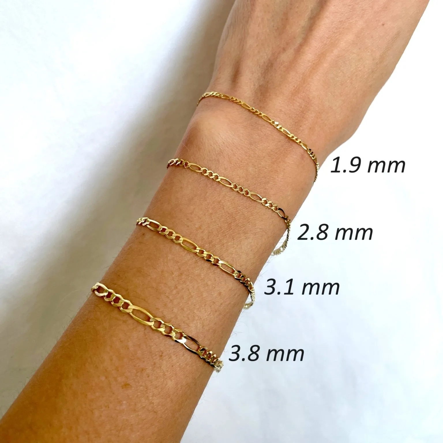 14K Gold Figaro Link Bracelet