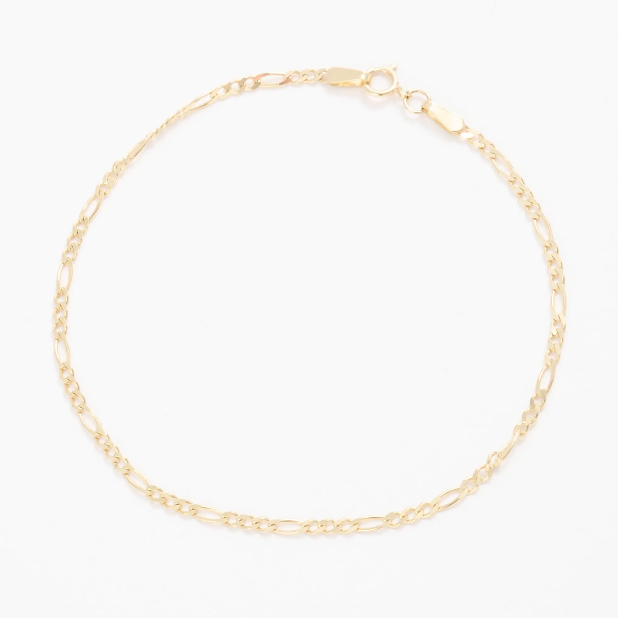14K Gold Figaro Link Bracelet