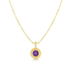 14K Gold Prosecco Petite Amethyst Necklace