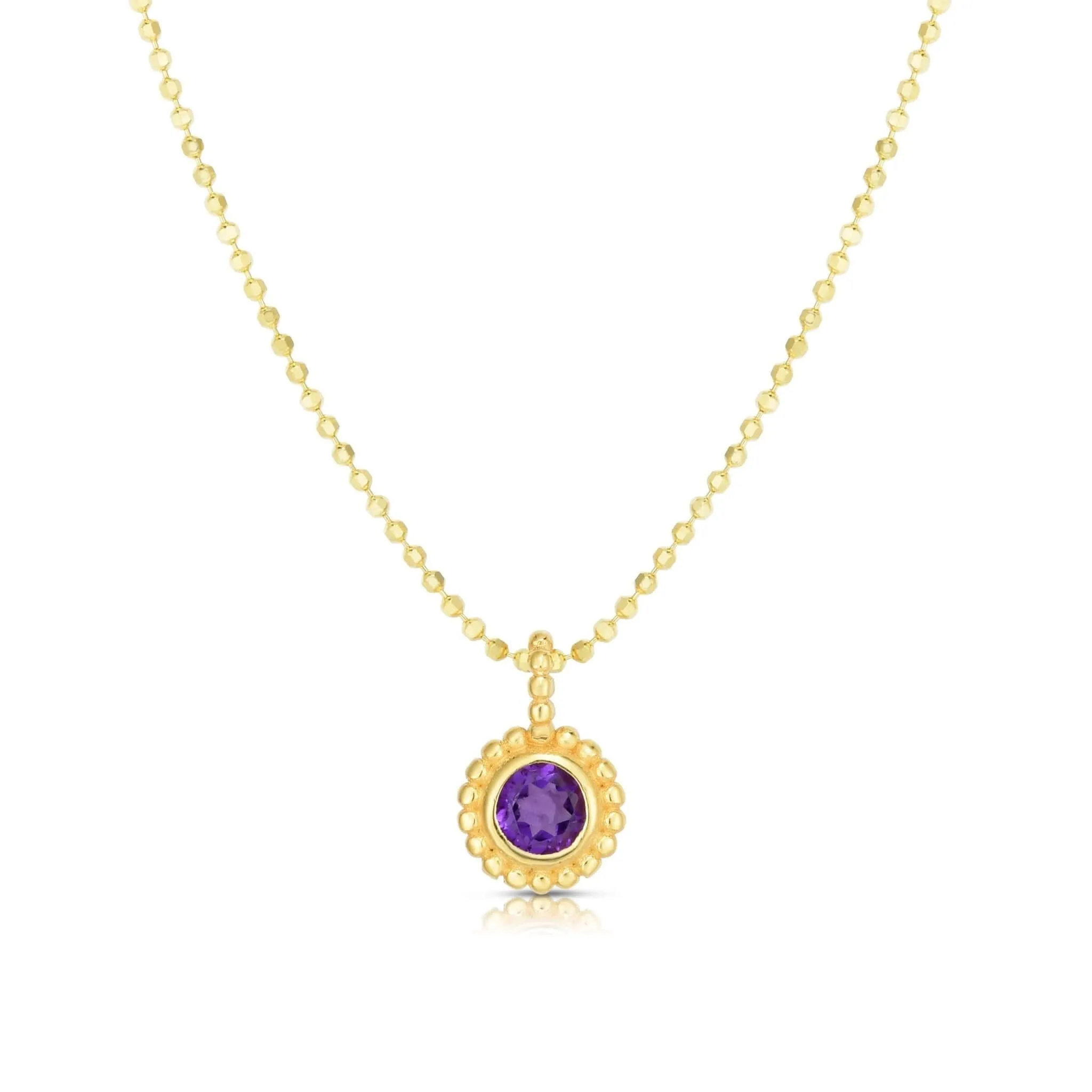14K Gold Prosecco Petite Amethyst Necklace