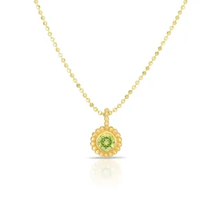 14K Gold Prosecco Petite Peridot Necklace