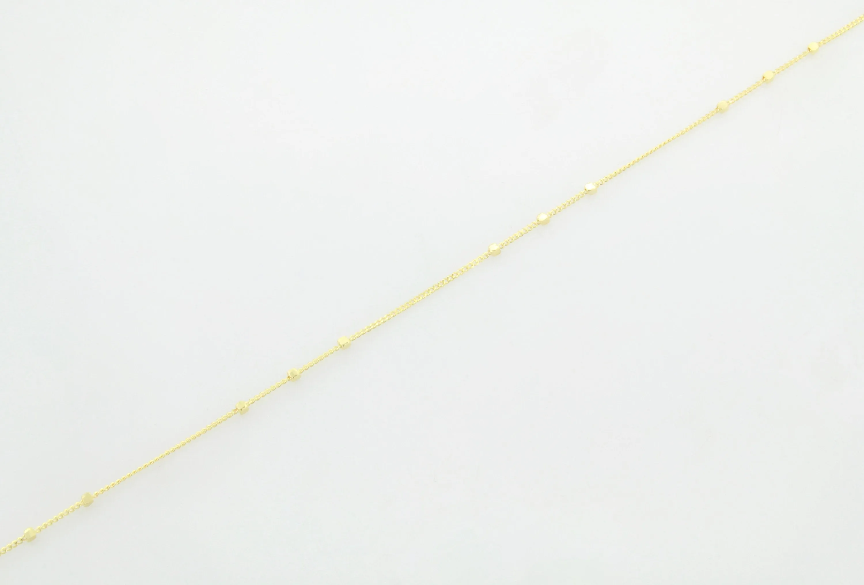 14K Gold Triple Cube Chain Anklet