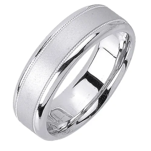 14K or 18K White Gold Miligrain Ring