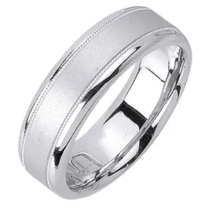 14K or 18K White Gold Miligrain Ring