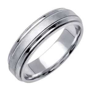 14K or 18K White Gold Traditional Ring