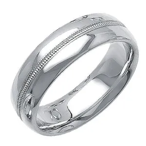 14K or 18K White Gold Traditional Ring