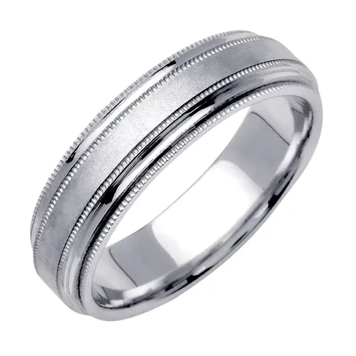 14K or 18K White Gold Traditional Ring