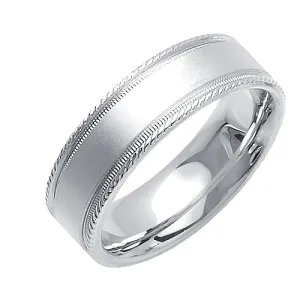 14K or 18K White Gold Traditional Ring