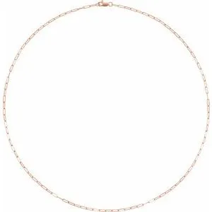 14K Rose 1.95 mm Elongated Flat Link 20" Chain