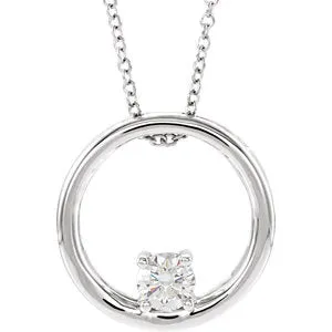 14K White 5/8 CTW Lab-Grown Diamond 18" Necklace