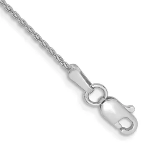 14K White Gold 9 inch 1.2mm Parisian Wheat with Lobster Clasp Anklet