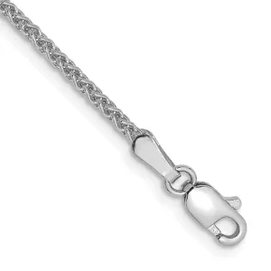 14K White Gold 9 inch 1.7mm Spiga with Lobster Clasp Chain Anklet