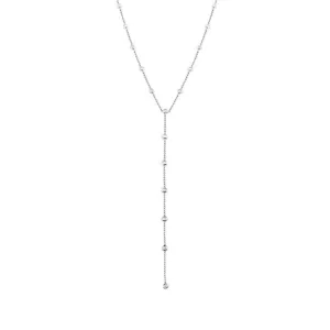 14k White Gold Diamonds By The Yard Lariat Necklace - 0.48ct V0058