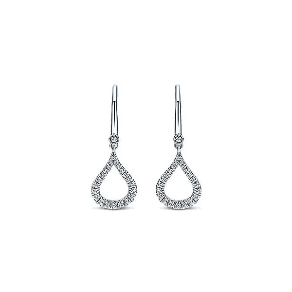 14k White Gold Lusso Diamond Drop