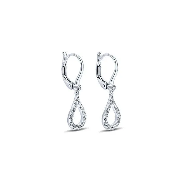14k White Gold Lusso Diamond Drop