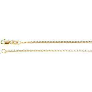 14K Yellow 1 mm Box 18" Chain