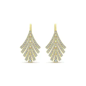 14k Yellow Gold Art Moderne Drop