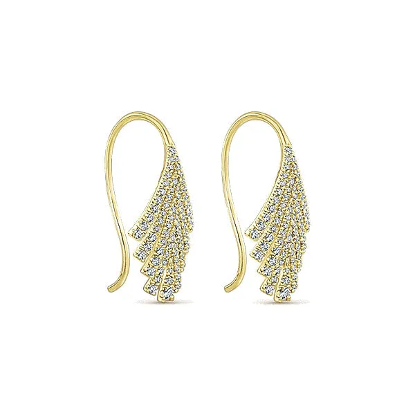 14k Yellow Gold Art Moderne Drop