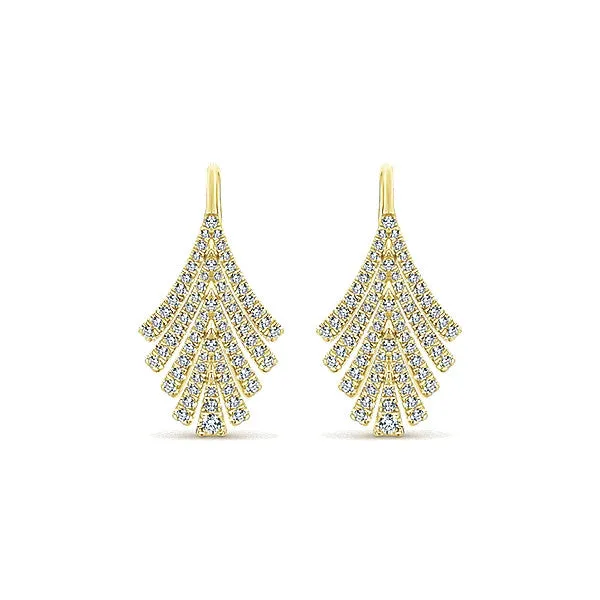 14k Yellow Gold Art Moderne Drop