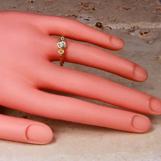 14K Yellow Gold Diamond Ring Designed By Christopher Michael