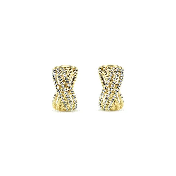 14k Yellow Gold Hampton Huggie