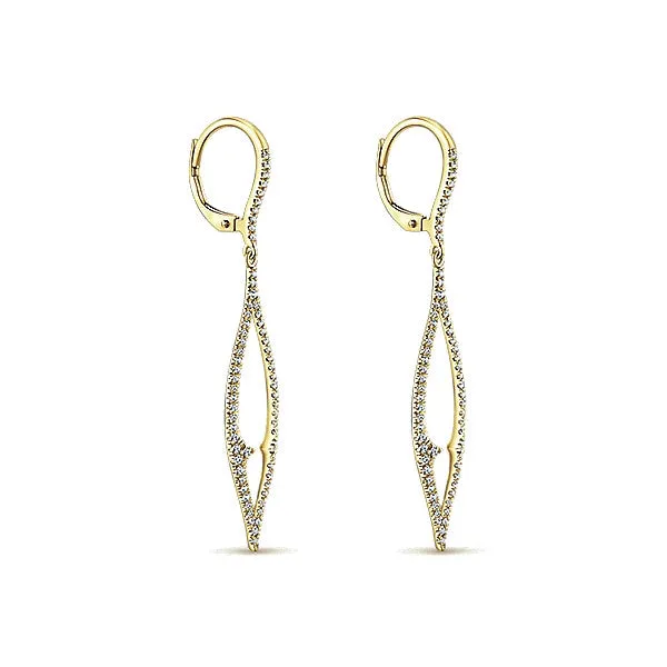 14k Yellow Gold Lusso Diamond Drop