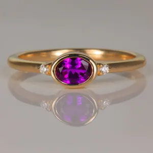 14K Yellow Gold Sapphire Ring