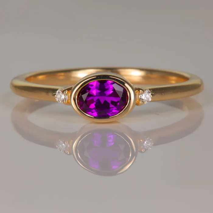 14K Yellow Gold Sapphire Ring