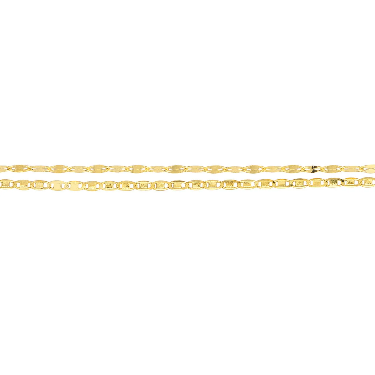 14K Yellow Gold Valentina Chain Double Strand Anklet