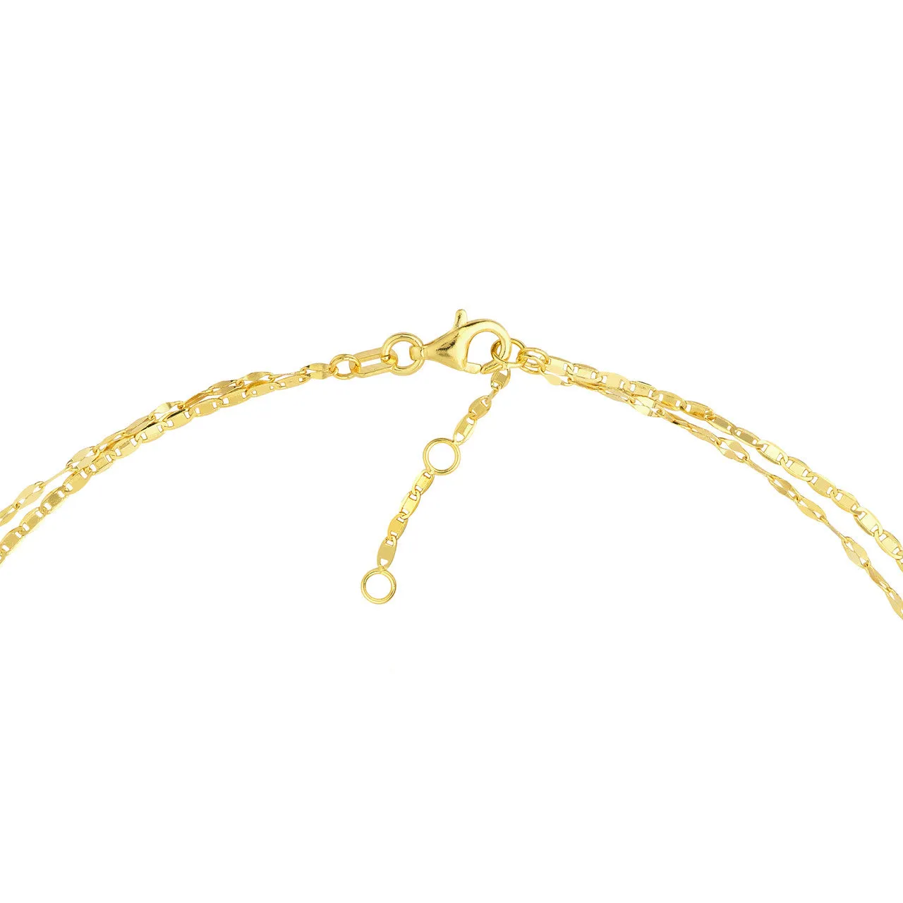 14K Yellow Gold Valentina Chain Double Strand Anklet