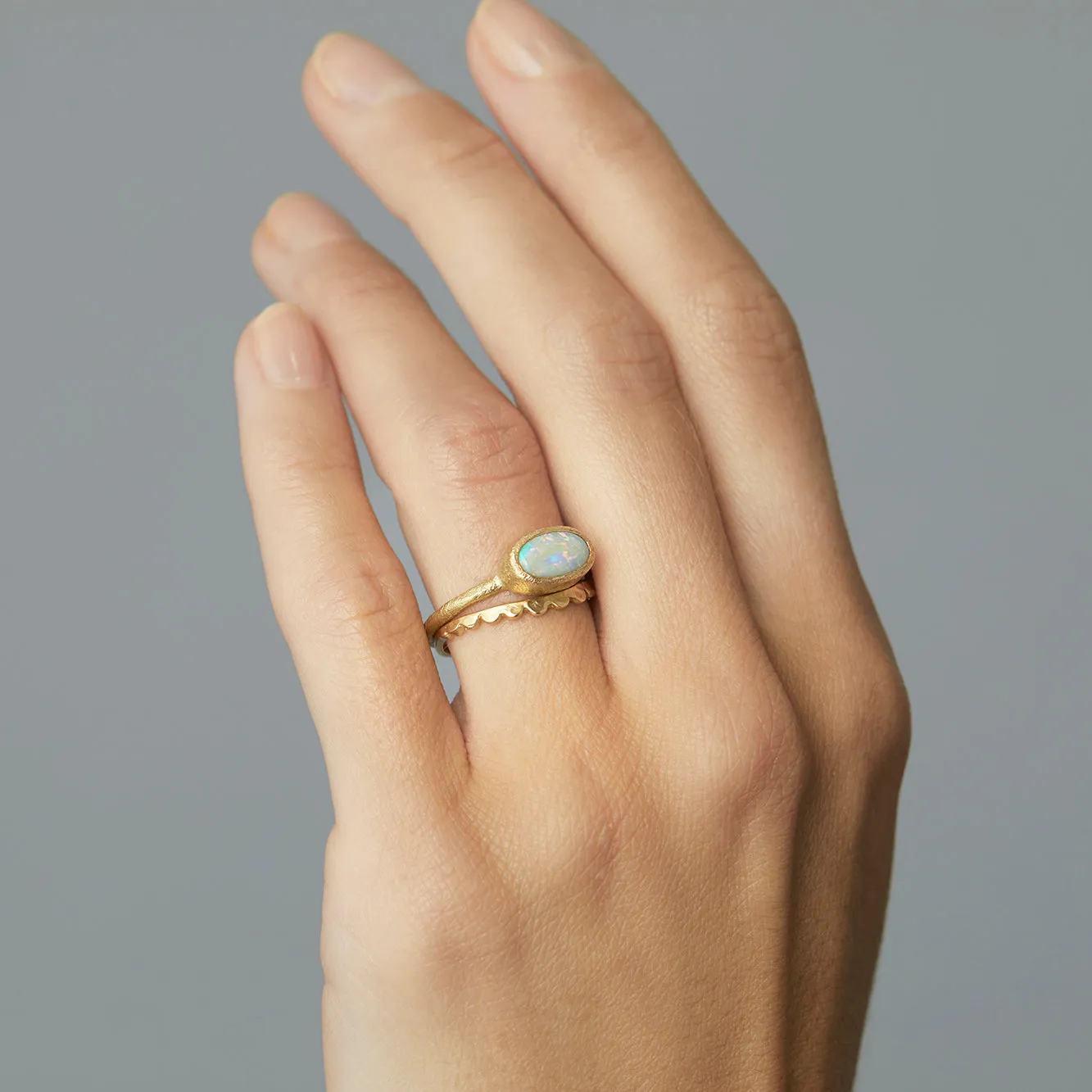 1.54 Carat One-of-a-Kind Boulder Opal Ring | OP10-OOAK