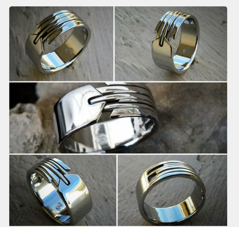 16 "QUILL" handmade stainless steel ring (not casted)